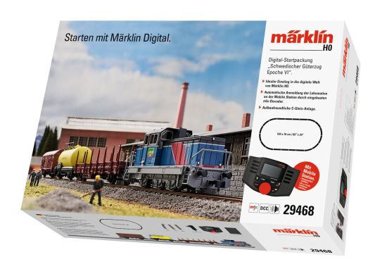 Märklin H0 29468 Digital-Startpackung "Güterzug" der SJ "mfx / Sound"