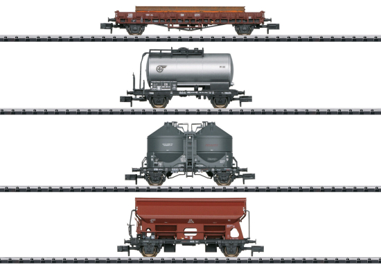 Minitrix / Trix N 18722 Güterwagen-Set der DB 4-teilig 
