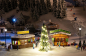 Preview: Faller H0 134002 2 Weihnachtsmarktbuden + beleuchteter Weihnachtsbaum 