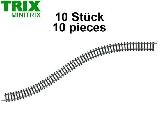 Minitrix / Trix N 14901 Flexibles Gleis gerade, Flexgleis 730 mm (10 Stück)