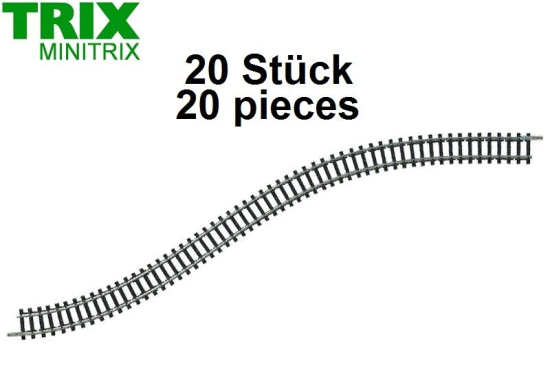 Minitrix / Trix N 14901 Flexibles Gleis gerade, Flexgleis 730 mm (20 Stück)