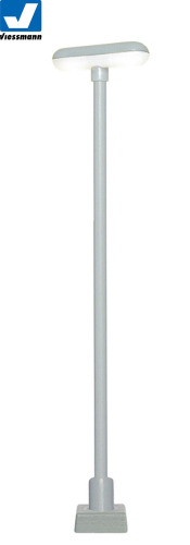 Viessmann H0 63641 Bahnsteigleuchte Kontaktstecksockel, 2 LEDs weiß 