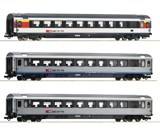 Roco H0 74022 Schnellzugwagen-Set "EuroCity 7" der SBB 