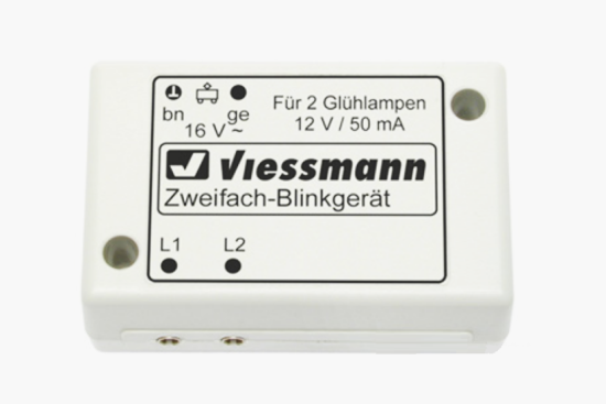 Viessmann 5027 Zweifach-Blinkelektronik mit blauen Glühlampen