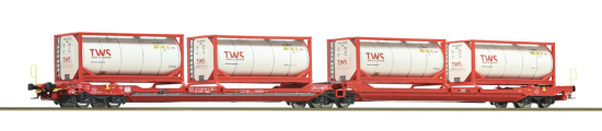 Roco H0 77396 Doppeltaschen-Gelenkwagen T3000e der ÖBB / Rail Cargo 
