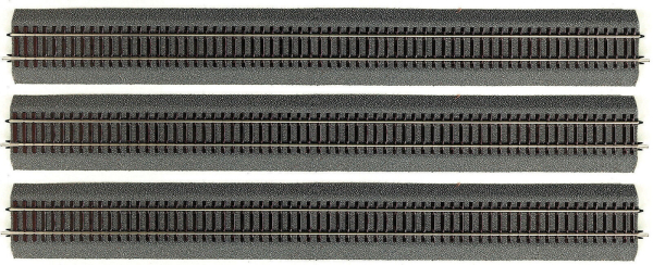 Roco H0 42506-S Gerades Gleis G4 mit Bettung, Länge 920 mm (3 Stück) 