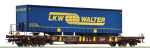Roco H0 76221 Taschenwagen T3 Bauart Sdgmns 33 "LKW Walter" der AAE 