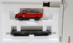 Märklin H0 48671 Schwerlast-Flachwagen mit Feuerwehr Bergekran 
